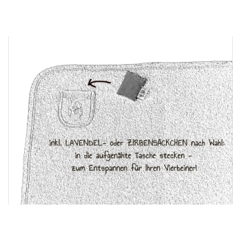 Preview: DogFilous Bio Hundedecke - Kuscheldecke - Baumwoll-Fleece - schwarz meliert -  div. Größen